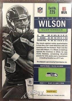 Russell Wilson2012 Panini Contenders Rookie Ticket On Card Auto Rc Seahawks