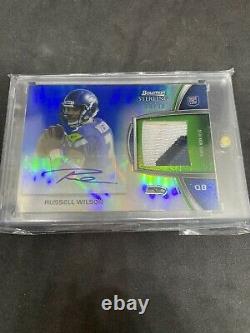Russell wilson 2012 bowman sterling auto rookie patch rpa /99 seahawks autograph