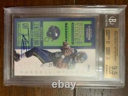 Russell wilson 2012 contenders rc auto/550 gem mint quad 9.5s