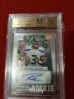 Russell wilson auto rookie 2012 Panini prizm Bgs 10 9.5 out of 250