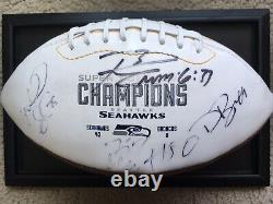Seattle Seahawks Team Ball Super Bowl 48 Signed Autographed Auto Russell Wilson