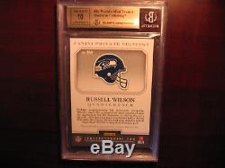 True 1/1-panini Russell Wilson Auto Private Signings Superbowl Bgs 9.5/auto 10