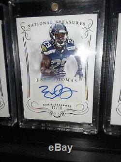 15 Carte Seahawk Auto Lot National Treasures Russell Wilson Bobby Wagner Marshawn