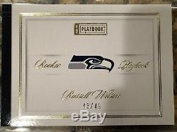 2012 Playbook Russell Wilson Rookie Patch Double Or Auto Livret / 49 Rc 3 Couleur