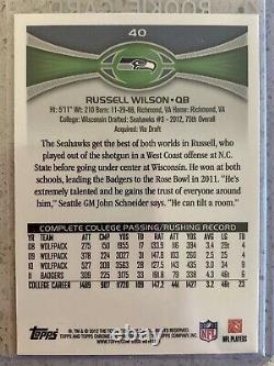 2012 Russell Carte Wilson Topps Rookie Lot De 18 + 2 2013 / Pointage Auto / Chrome Topps