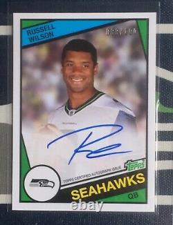 2012 Russell Wilson Auto # 33/100 Autographe Topps Rookie Card Rc Mint +