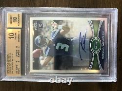 2012 Russell Wilson Chrome Auto Rc Topps. Graded Bgs 10 Pristine Rookie