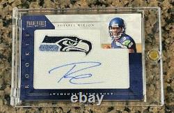 2012 Russell Wilson Panini Prominence On Card Auto Rc Team Logo Patch Rpa # /150