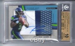 2012 Russell Wilson Topps Strata Coupe Claire Rookie Rc Blue Patch Bgs 10/10 Auto