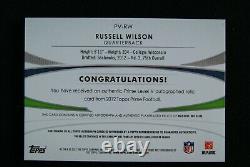 2012 Topps Prime Reliques Auto Niveau 5 Or Russell Wilson Rc # 19/25 Seahawks