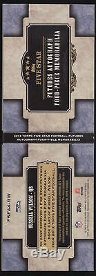 2012 Topps Russell Wilson Quad Patch Booklet Rc Auto Autograph / 40