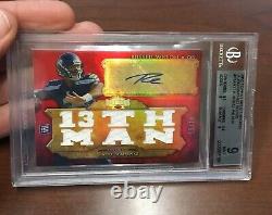 2012 Triple Threads Russell Topps Wilson Rc 10 Auto Rpa Bgs 9 15/18 Rookie Rare