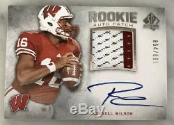 2012 Ud Sp Authentique Russell Wilson Auto Autograph Jersey Patch Rc / 885 Seahawks