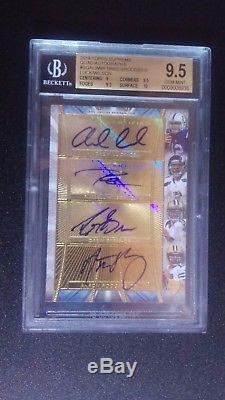 2014 Suprême Quad Auto Aaron Rodgers Andrew Chance Russell Wilson Drew Brees