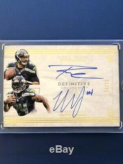 2015 Russell Wilson Définitif Topps Marshawn Lynch Double Auto Autograph 10/10