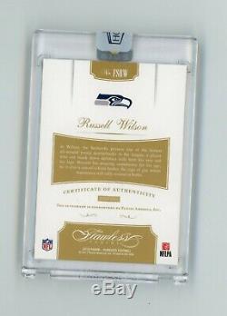 2016 Panini Flawless Russell Wilson Signatures 1/1 Auto 2018 Honneurs Sealed Mag