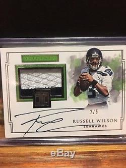 2017 Impeccable Football Russell Wilson Auto Patch 2/5 Seahawks