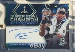 2018 Spectra Russell Wilson Superbowl Signatures Auto Autograph # 6/25 Seahawks