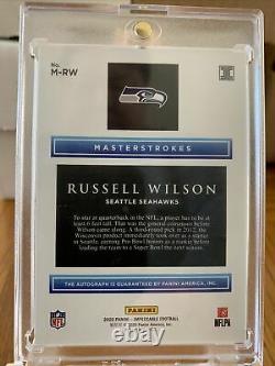 2020 Impeccable Football Russell Wilson Masterstrokes Auto 4/5 Ssp #m-rw