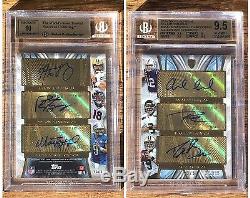 Bgs 9.5 Russell Wilson Chanceux Rodgers Manning Drew Brees Jersey # Auto 1/1