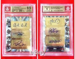 Bgs 9.5 Russell Wilson Maillot Aaron Rodgers Stafford Manning Brees # Auto 1/1