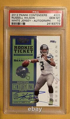 Concours Panini 2012 Russell Wilson Auto Rc Psa 10 White Jersey Variation /25