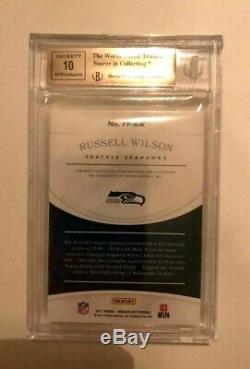 Football 2017 Immaculée Russell Wilson Patch Auto 1/1 NFL Shield Bgs 9.5 / 10
