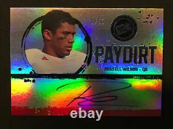 Pass Presse 2012 Paydirt Russell Wilson Seahawks Rc Rookie Auto /50