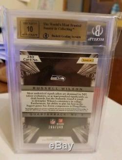 Patch Royale 2012 Russell Wilson Recrue Patch Auto 208/349 Bgs 9.5 / 10 Lire