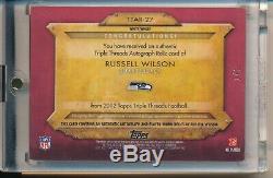 Russell Wilson 1/1 Rookie Auto Rc Whale 2012 White Threads Seahawks 13 Topps Man