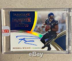 Russell Wilson / 10 2018 Moments Immaculate 2016 Pro-bowl Mvp Sur La Carte Auto