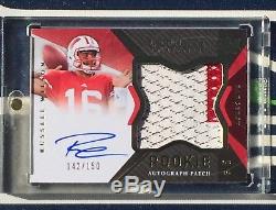 Russell Wilson 2012 Exquis Rpa 2 Clr Patch Auto / 150 Rookie Carte Rc Autographe