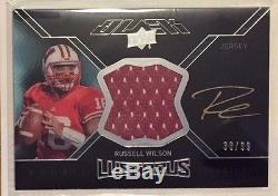Russell Wilson 2012 Exquise Ud Black Maillot Rc Gold Auto # 'd 30/99 Seahawks