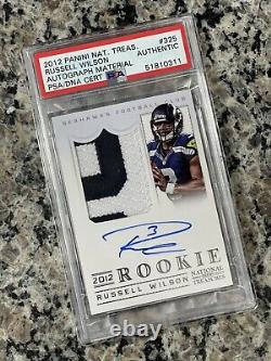 Russell Wilson 2012 National Treasures #325 Rookie Patch Auto /99 Pmjs Authentique
