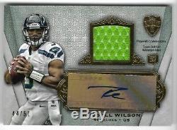 Russell Wilson 2012 Supreme Rookie Auto Topps Autograph Jersey Card # Rc 44/51