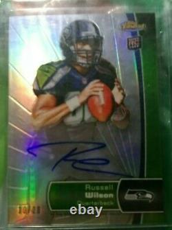Russell Wilson 2012 Topps Finest Rookie Refractor Auto#'d 10/20