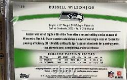 Russell Wilson 2012 Topps Platinum Rc Refracteur Auto/patch Vert 9/99 Bgs 9.5