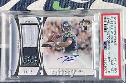 Russell Wilson 2012 Topps Prime Rpa Rookie Card Psa 8 10 Auto #3/15 Jersey #