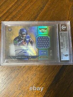 Russell Wilson 2012 Topps Triple Threads Patch Auto Rc Rookie Card #/75
