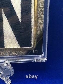 Russell Wilson 2014 Topps Triple Threads Livret Auto Letter Dual Patch Ssp# 3/3
