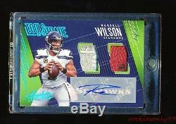 Russell Wilson 2018 Outils Panini Absolute Du Patch Commercial Ball Auto #d 1/1