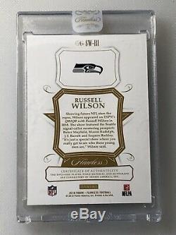 Russell Wilson 2018 Panini Flawless Star Patch Signatures Auto / 4 Rare