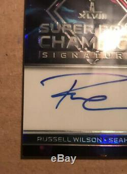 Russell Wilson Auto 2/2 2018 Spectra Super Bowl Champs Seahawks De Seattle