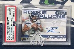 Russell Wilson Auto 2012 Contenders Rc Rookie Stallions Autograph Psa 10 # 3/25