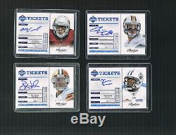 Russell Wilson & More Complete Set 2012 Prestige Draft Ticket Autos 34 Cartes