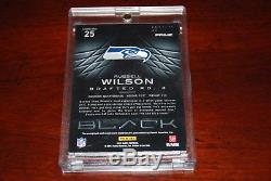 Russell Wilson Rare 2012 Noir Sur Carte Auto Rc Patch 2 Couleurs # 114/349 Seahawks