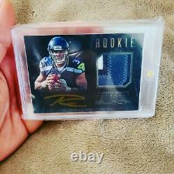 Russell Wilson Rc Panini Black Patch Auto 2012 /349