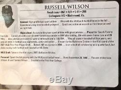 Russell Wilson Très 1ère Carte De Base-ball Année Freshman Nc Etat 2009 Non Auto