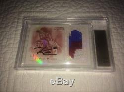 Russell Wilson True 1/1 2015 Patch De Couleur Topps Dynasty 4 Auto Bgs 9.5 Auto 10