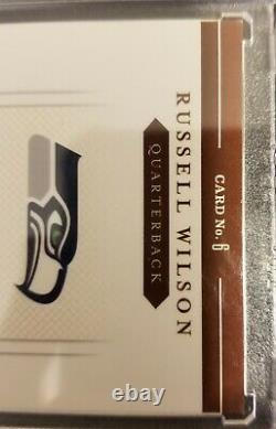 Signatures Principales 2012 Russell Wilson 3 Clr Patch On Card Auto Rc #'d 96/99 Mvp